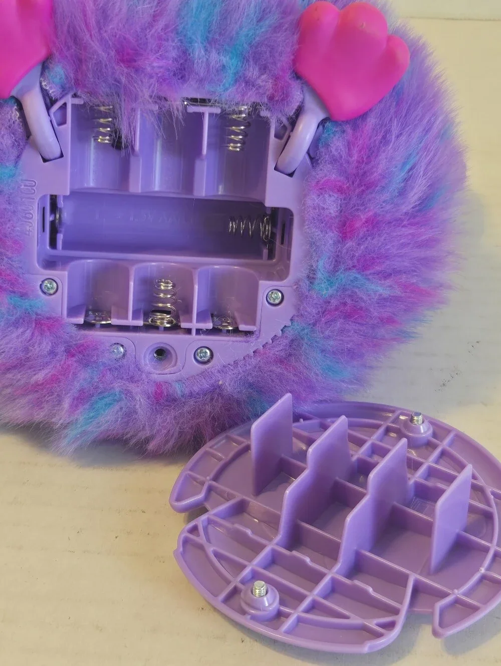 2023 Furby Purple Plush Tie Dye Interactive Voice Activated Glowing Ears *WORKS*
